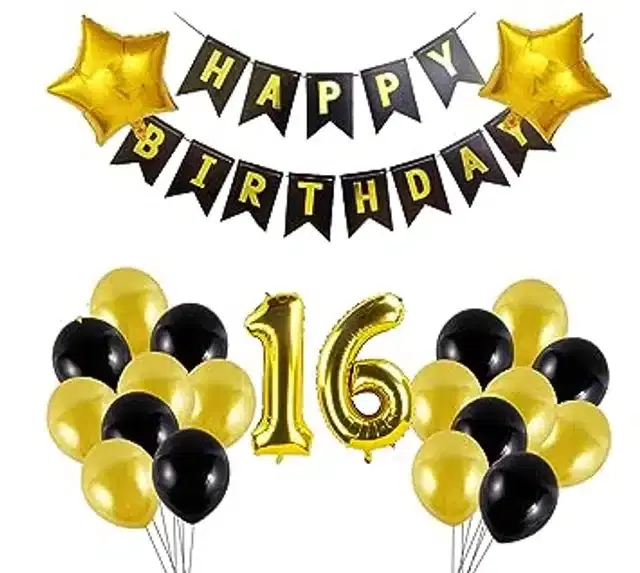 Birthday Decoration Kit, Multicolor, Set of 30