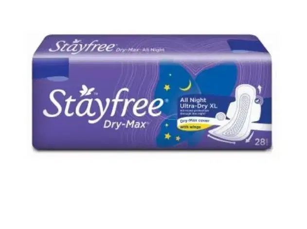 Stayfree Dry Max All Night Ultra Dry Napkins - 28 Pads (Extra Large)
