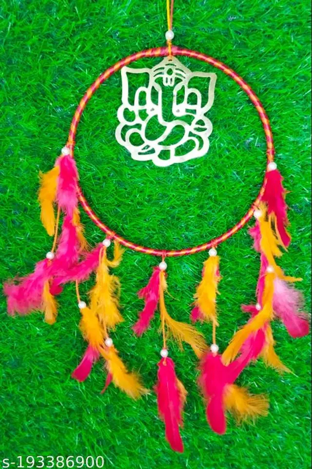 Feather Wall Hanging Dream Catcher, Multicolor