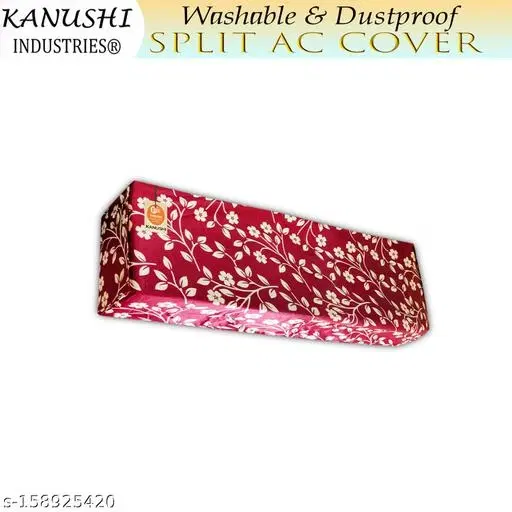 KANUSHI Industries ® Split AC Cover for Indoor Unit 1.5 to 2.0 Ton Capacity (AC-in-Maroon-Raj)