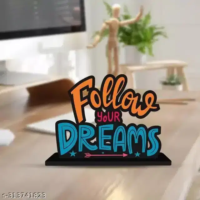 Wooden Quotes Stand for Table & Office Desk, Multicolor