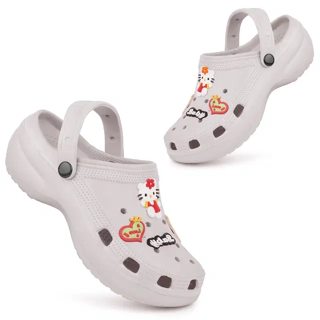 Clogs for Women (Grey, 5)