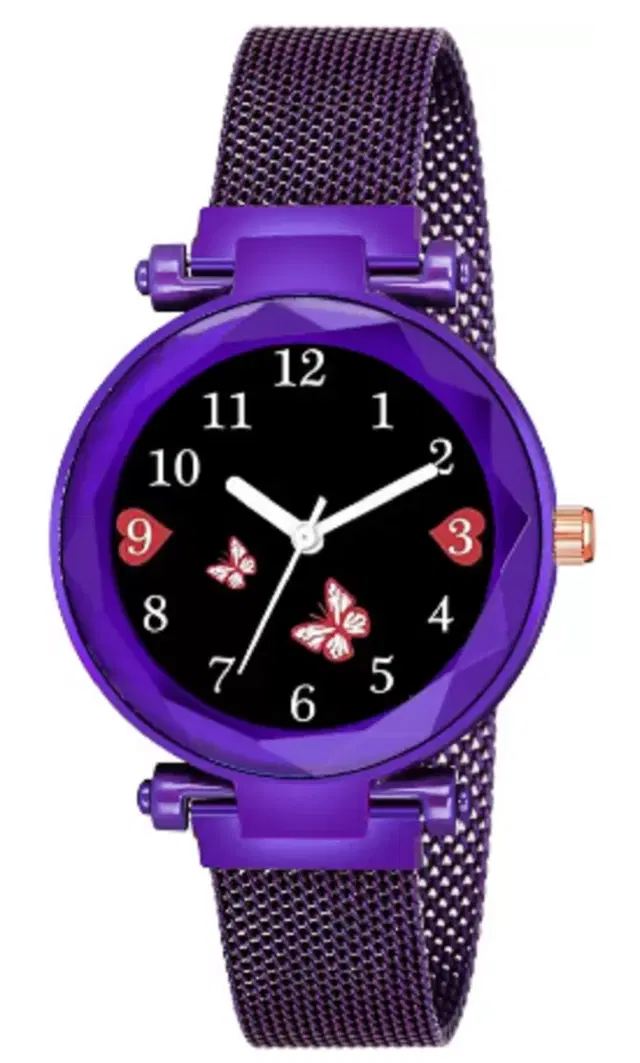 Analog Watch for Women & Girls (Purple)