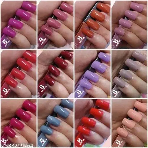 Banetion Matte Nail Polish, Multicolor, Pack of 12