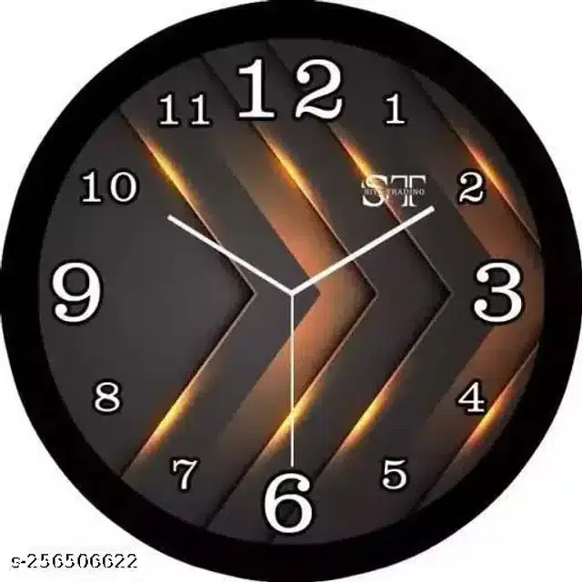 Round Analog Wall Clock, Multicolor, 28x28 cm