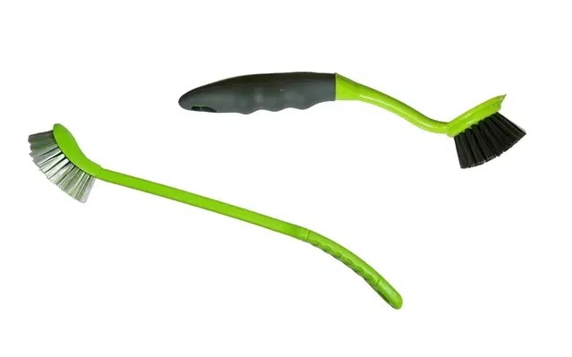 Combo of Plastic Toilet Cleaning Brushes, Green, Pack of 2
