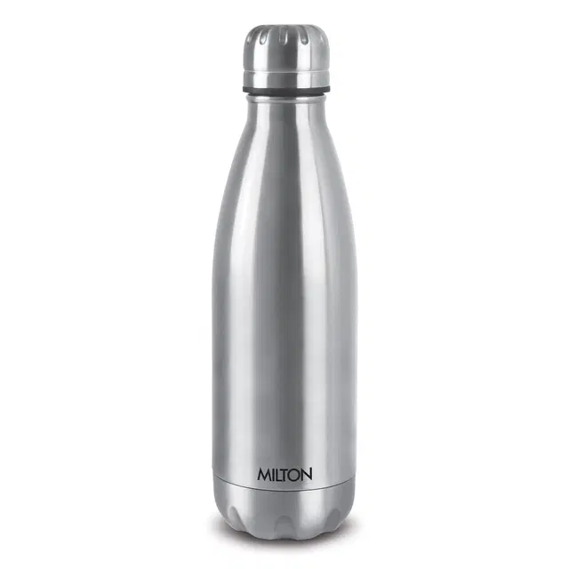 Milton Duo DLX 1000 Thermosteel 24 Hours Hot and Cold Water Bottle, 1 Litre, Silver