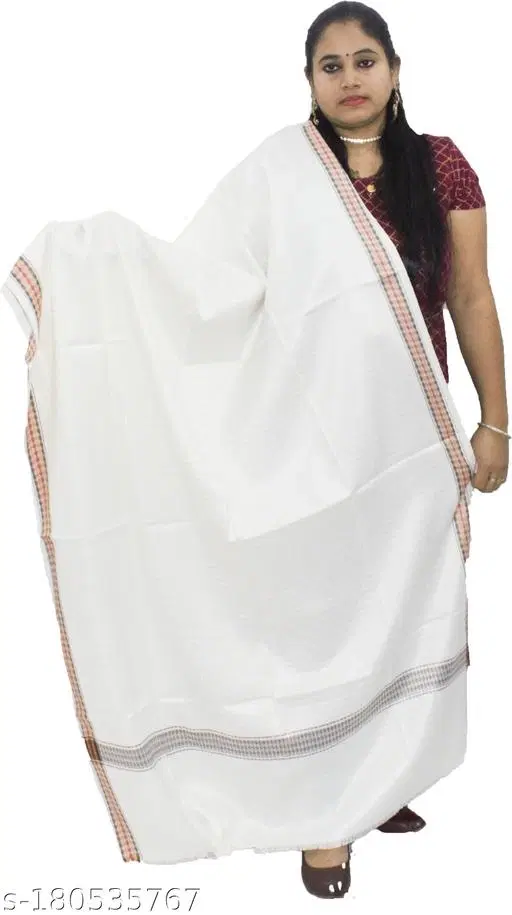Kavim White Wool Embellished Shawl for Women (White, Free Size)