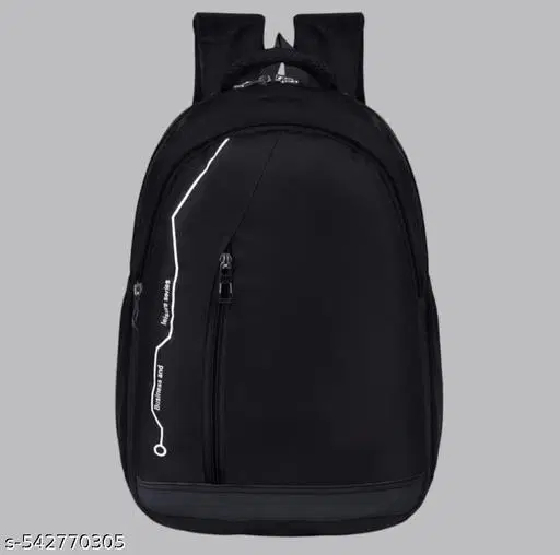 Polyester Backpack for Men & Women, Black