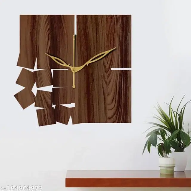 Wooden Wall Clock, Brown