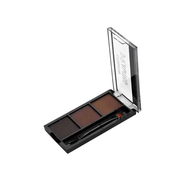 Professional New 3 Shades Eyebrow Palette Waterproof Eyebrow Filler with Brush 7.2 g (MULTICOIOR)