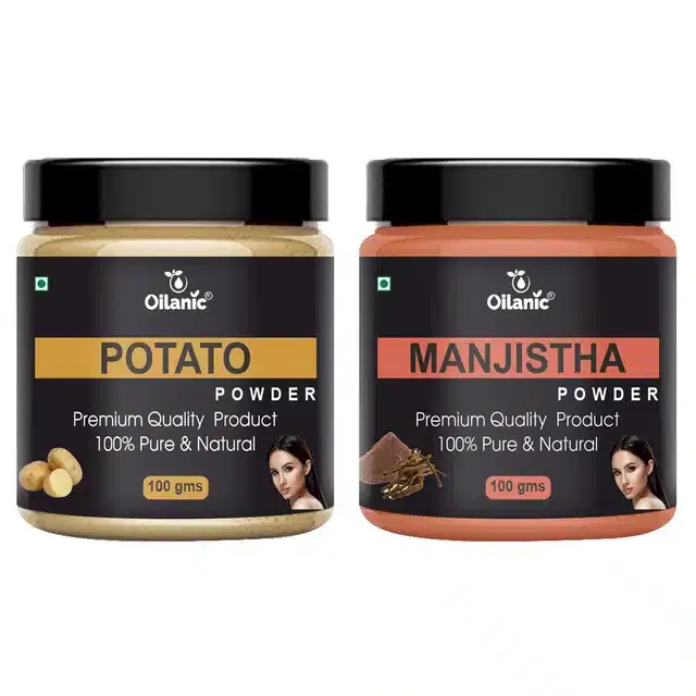 Natural Potato & Manjistha Powder for Skin & Hair, Pack of 2, 100 g