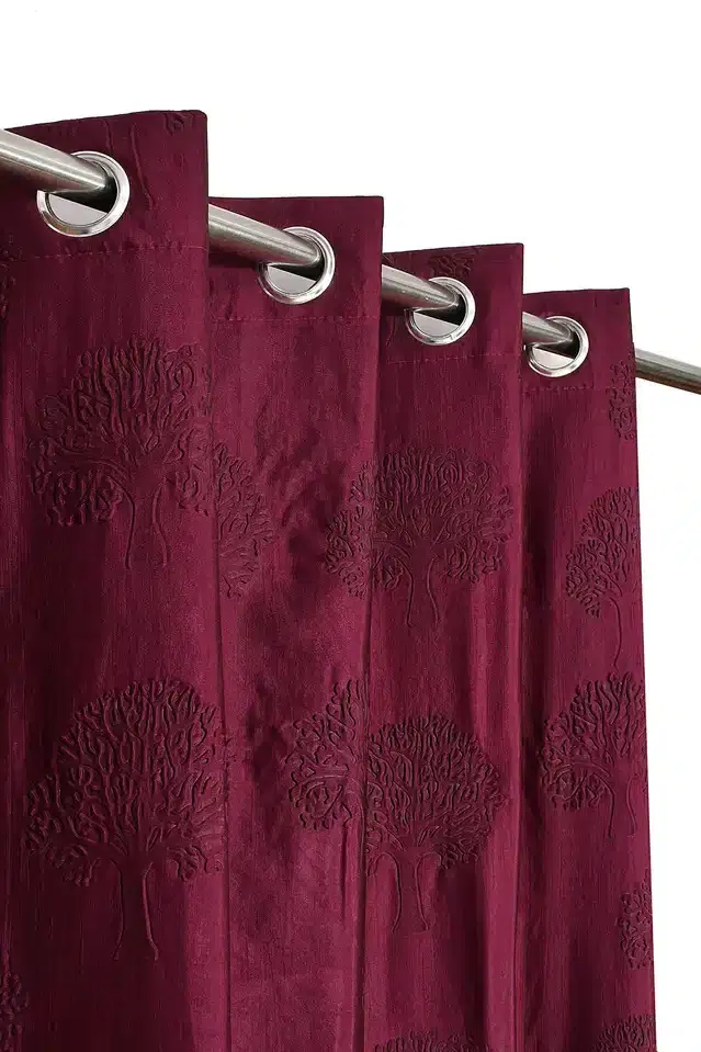 Curtains for Home, Purple, 5 feet, Pack of 2