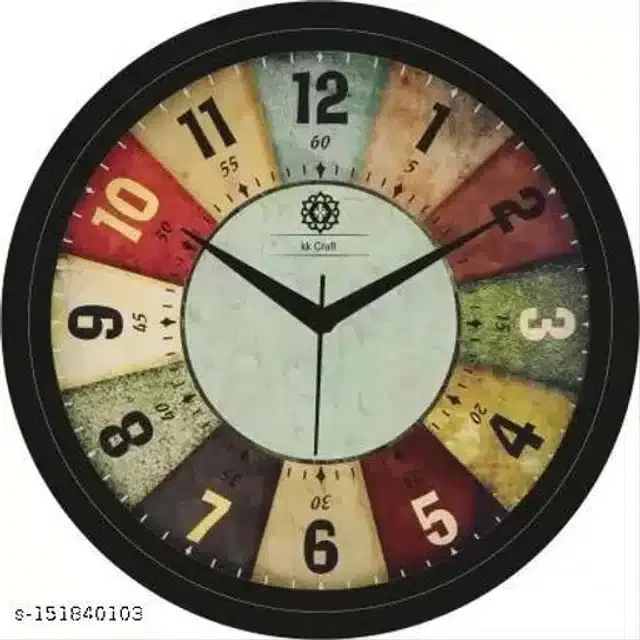 Designer Analog Wall Clock, Multicolor