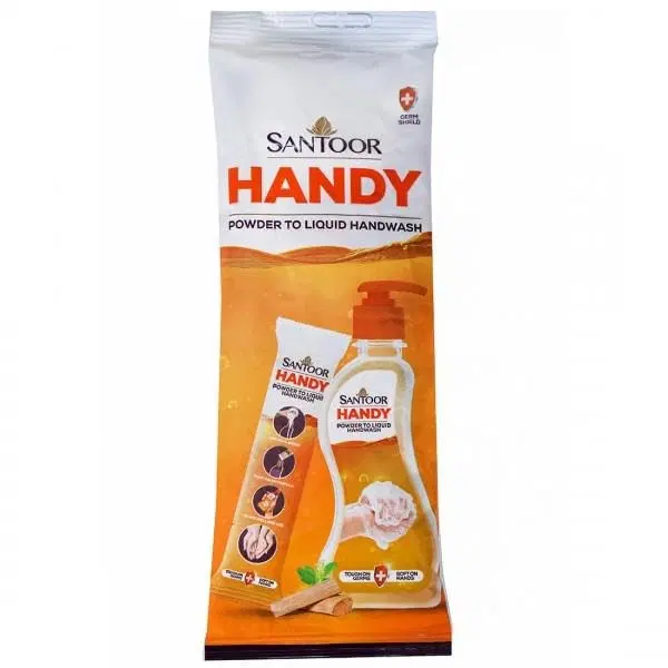 Santoor Handy Powder To Liquid Handwash 7.65 g (Pack Of 5), Makes 900ml