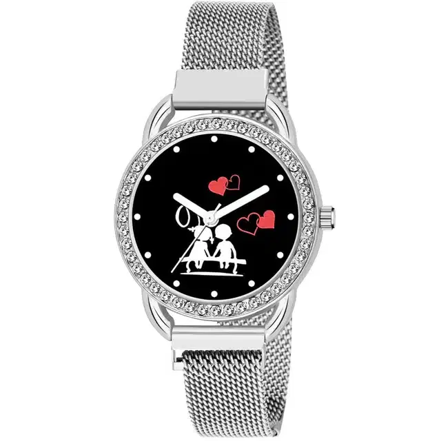 Analog Watch for Girls (Silver)