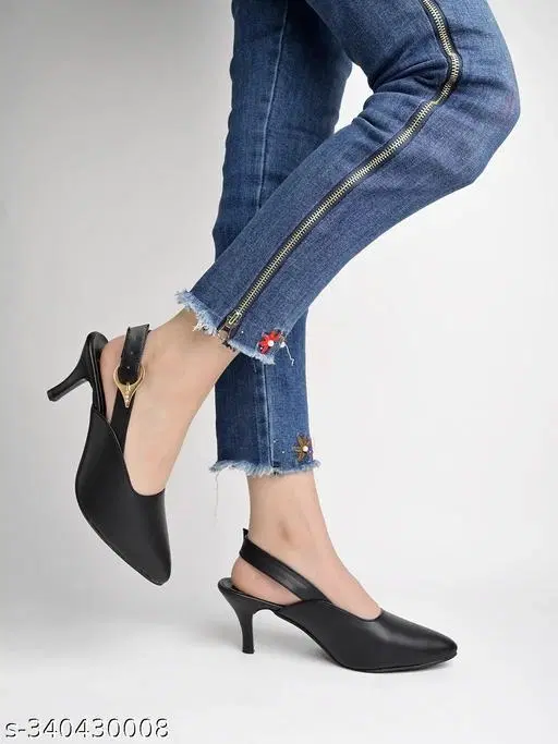 Shoetopia Black Pumps (Size IND-5)