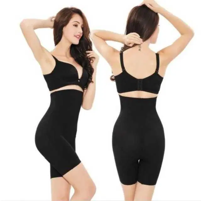 Women’s Cotton Lycra Tummy Control 4-in-1 Blended High Waist Tummy & Thigh Shapewear (S664)