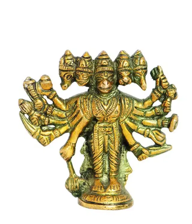 BHARDWAJ RETAILS Ark Creation - Lord Hanuman Brass Idol, Assorted, Pack of 1, BR38