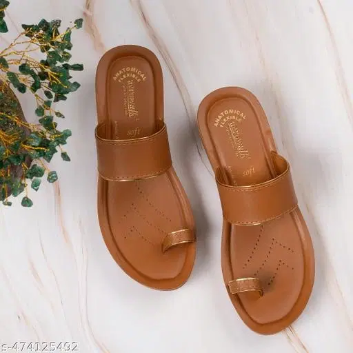 Aerowalk Sliders for Women (Brown, 3)