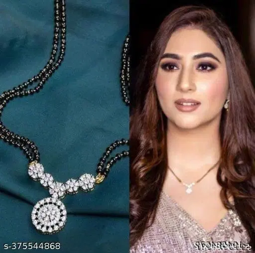 Multiple Strand Mangalsutra for Women (White, Short)