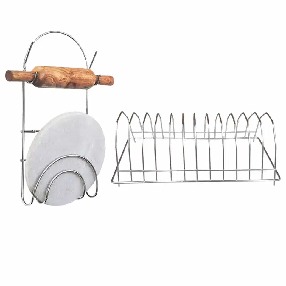 Oc9 Stainless Steel Chakla Belan Stand & Plate Stand For Kitchen, Oc-146
