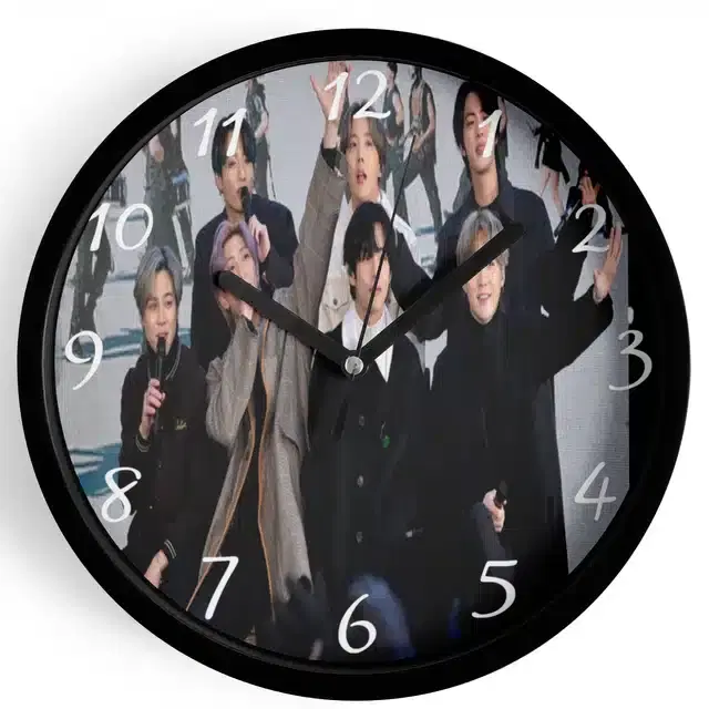 BTS Printed Wall Clock, Multicolor, 7 Inches
