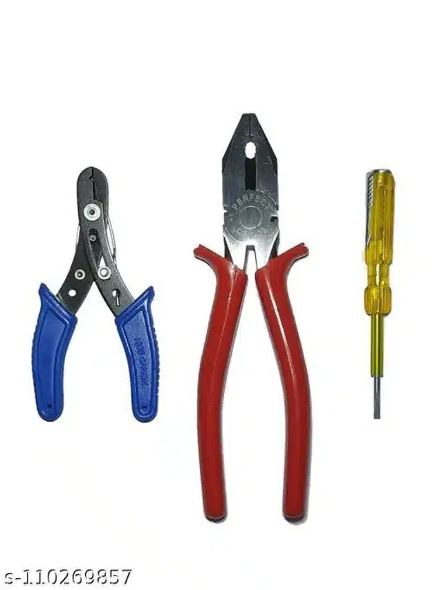 Hand Tool Kit, Set of 3, Multicolour