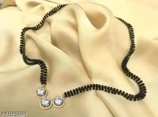 Multiple Strand Mangalsutra for Women (White, Free Size)