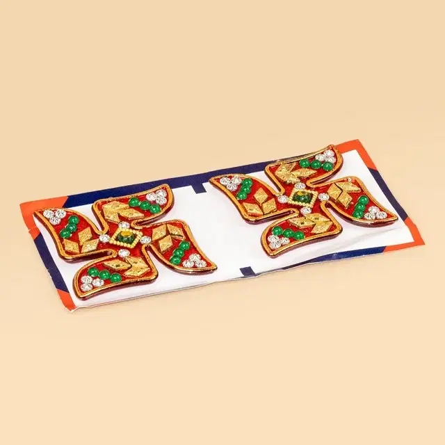 Diacraft Pearls Swastik Sticker Po2