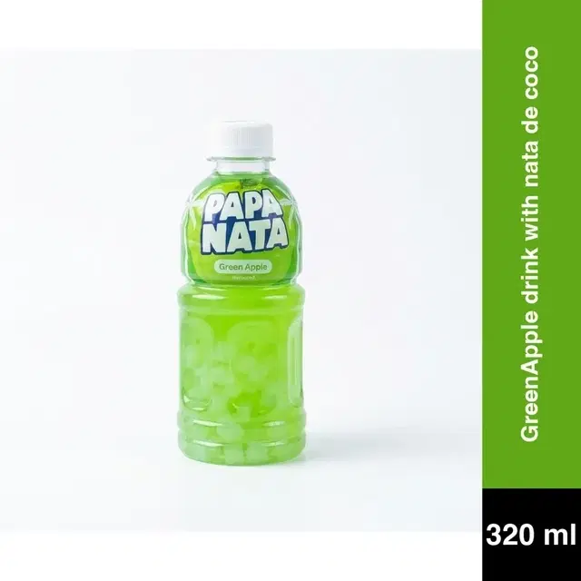 PapaNata GreenApple Drink With Nata De Coco 320 ml
