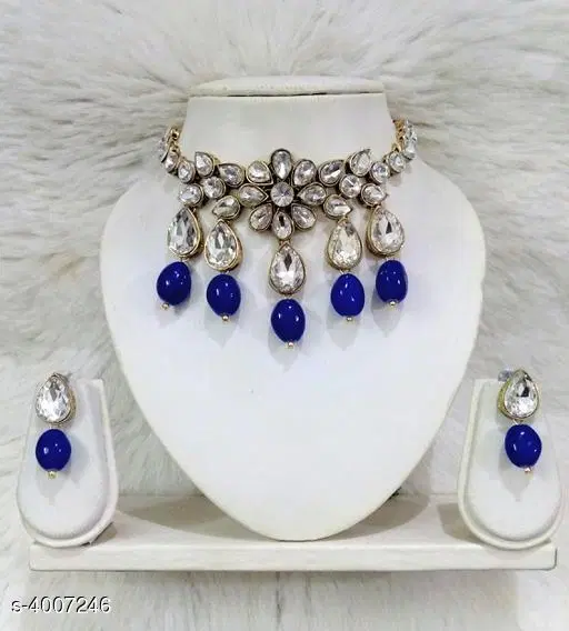 Attractive Women'S Jewellery Set, Blue
