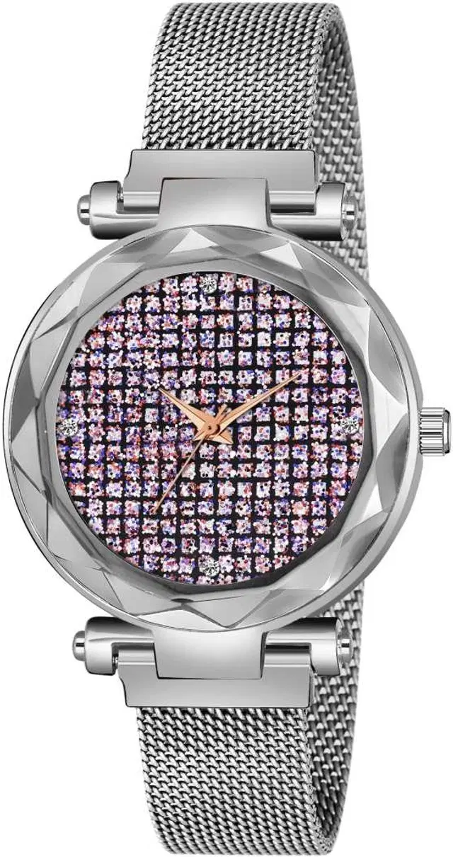 Metal Strap Analog Watch for Women & Girls (Multicolor)