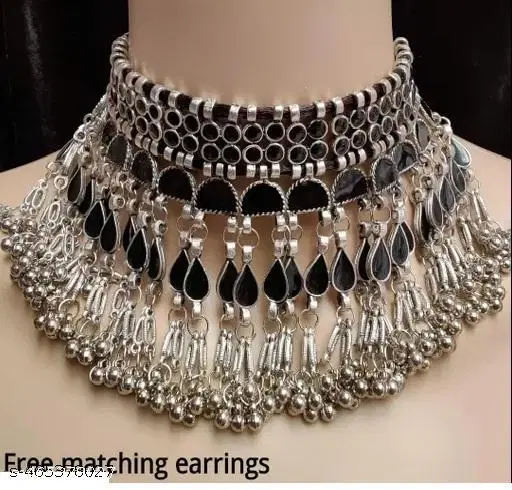 black oxidized jewellery set