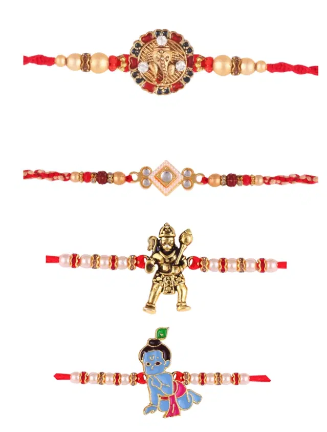 Designer Cartoon Characters Rakhi for Kids, Multicolor, Pack of 4