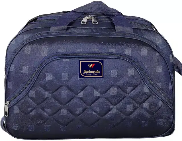 Polyester Traveling Luggage Bag with Wheels, Blue,62 L