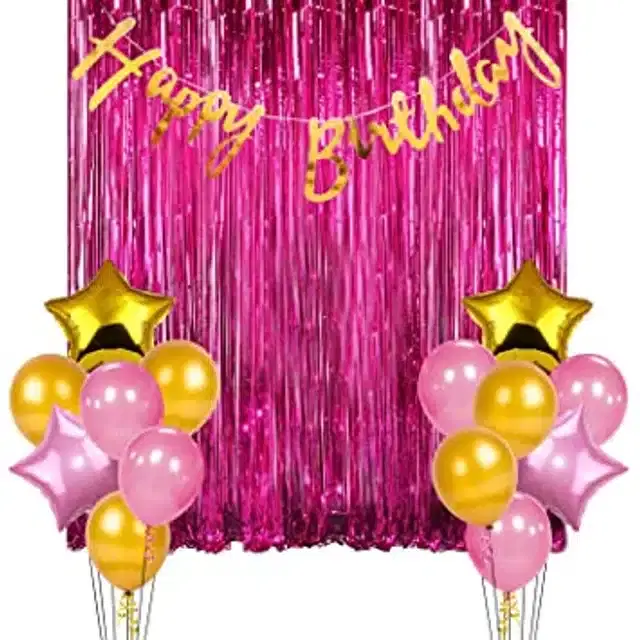 Birthday Decoration Kit, Multicolor, Pack of 17