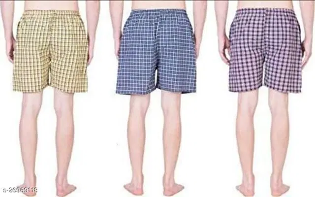 Cotton Shorts for Mens, Pack of 3 (Multicolor, 28)