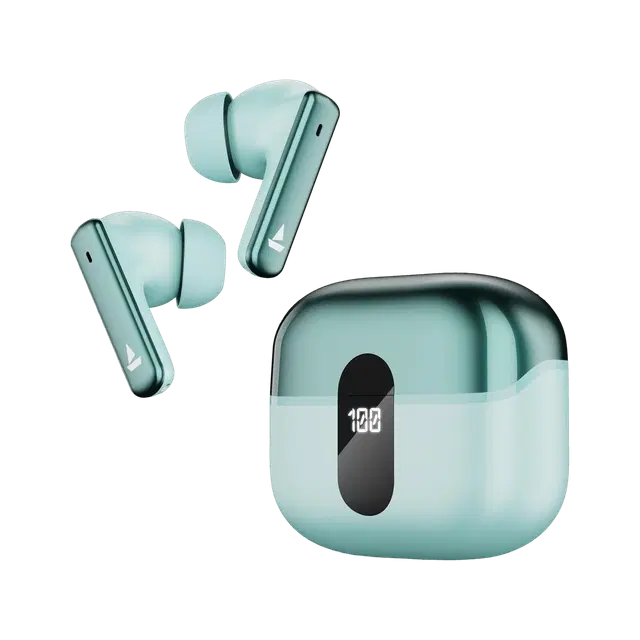 boAt Airdopes 181 Pro, 100H Battery, ENx,LED Display, Stream Ad Free Music via App Bluetooth Headset (Frosted Mint, True Wireless)