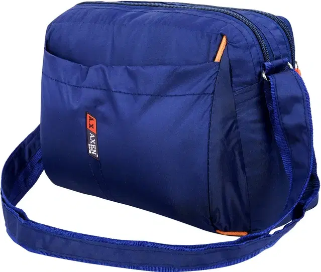 AXen PU Sling Bag for Men & Women, 8Liter, Navy Blue