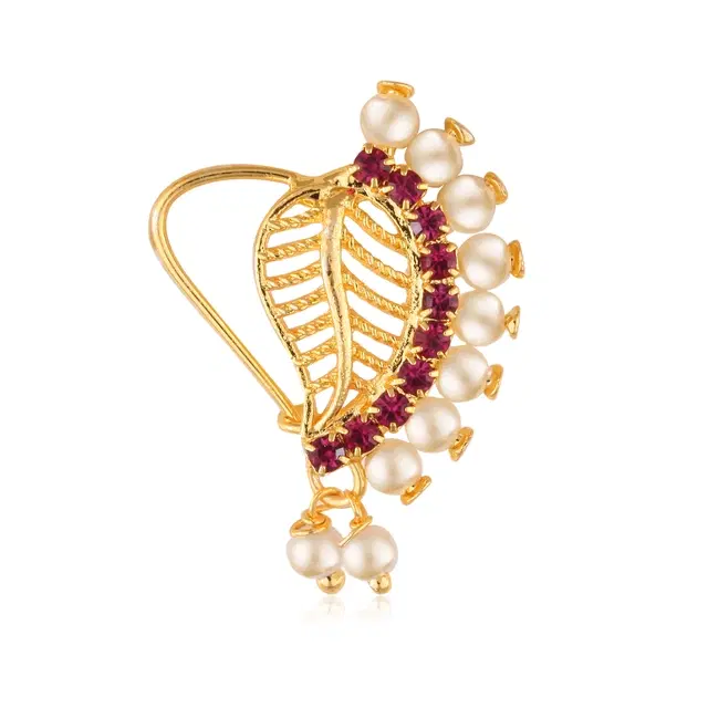 Designer Gold Plated Nosepin for Women (Gold)