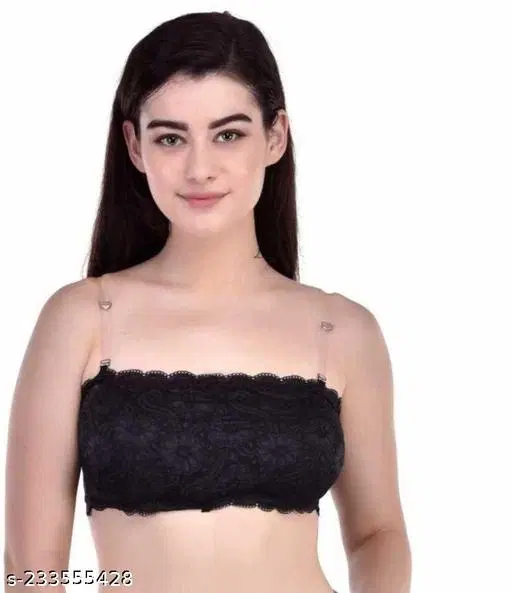 Net Solid Bras for Women, Assorted, Pack of 3 (28A)