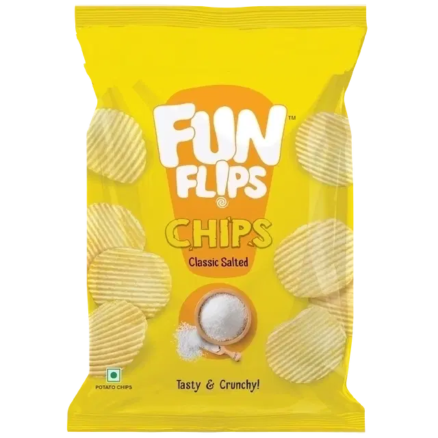 Fun Flips Plain Salted Potato Chips 41 g