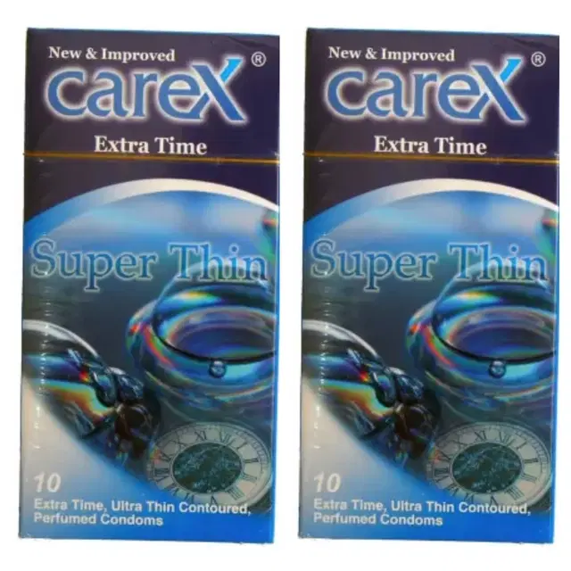CAREX Super Thin Extra Time 10 Pcs Condoms, Set of 2