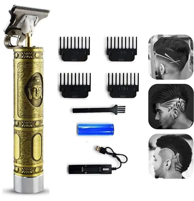 Metal Buddha Trimmer for Men & Women, Gold