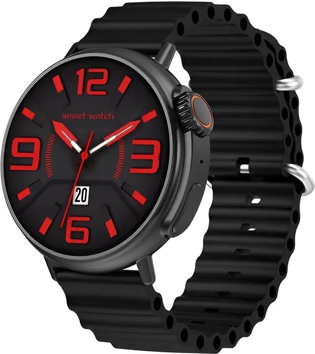 Tecsox GT9 IPS TFT Display Big Inch Dial Smart Watch - Black