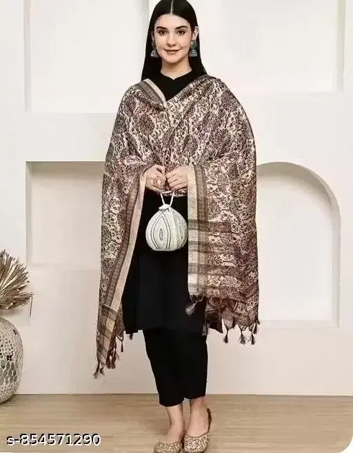 Printed Cotton Dupatta for Women (Multicolor, Free Size)