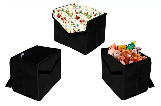 PVC Printed Toys Storage Box, Multicolor