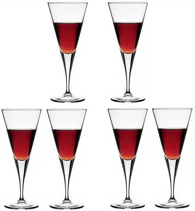 Liquor cum Cocktail Glasses, Transparent, 150 ml, Pack of 6