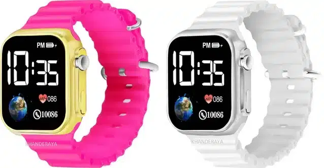 Electronic LED Digital Watch for Kids, Pack of 2 (Multicolor)